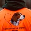 veste softshell orange L'amour avec un grand A