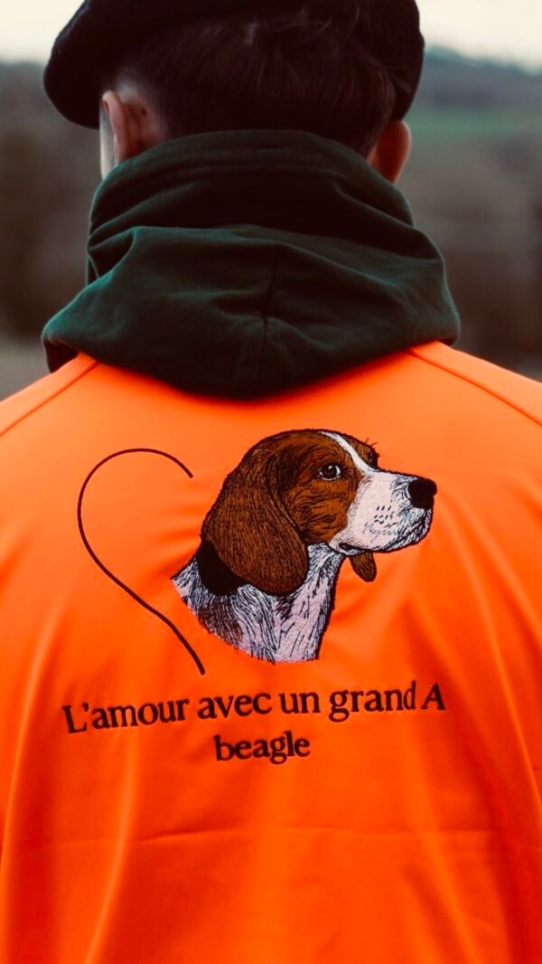 veste softshell orange L'amour avec un grand A