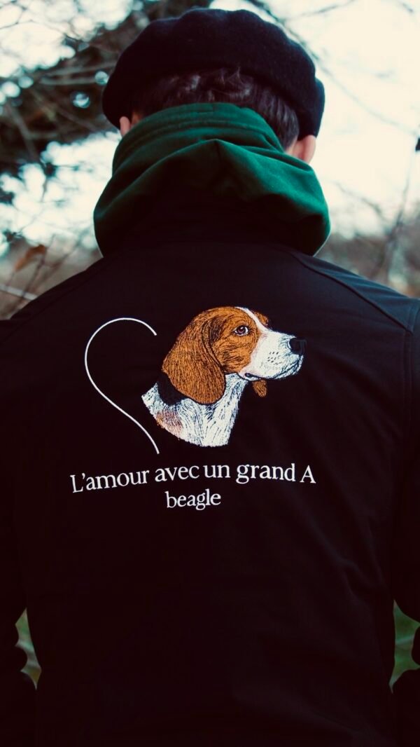 veste softshell noir L'amour avec un grand A