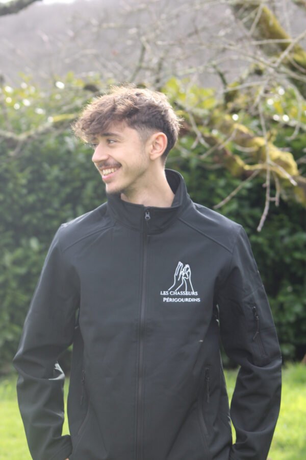 veste softshell noir L'amour avec un grand A ( petit chien )