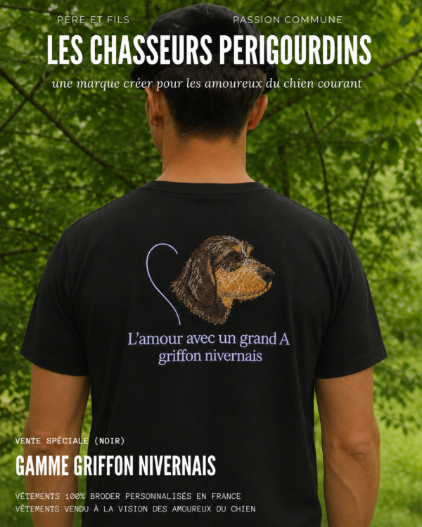 T-shirt noir (L'amour avec un grand A)